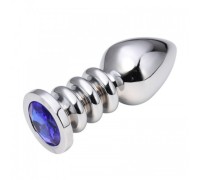 Анальная пробка Silver Relief Blue L