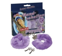 Наручники с мехом Hand schellen фиолетовые