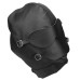 Кожаный бондажный шлем с кляпом - фото