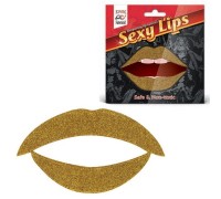 Тату на губы Золотой блест