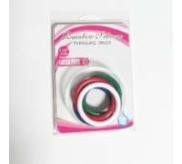 Набор эрекционных колец Rainbow Silicone