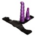 Страпон на штырьке с вагинальной втулкой фиолетовый - фото 2