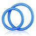 Набор из двух голубых силиконовых колец разного диаметра Silicone Cock Ring Set - фото