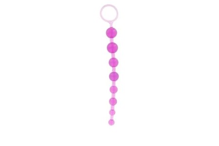 Анальная цепочка из 8 шариков Sexy Beads фиолетовая