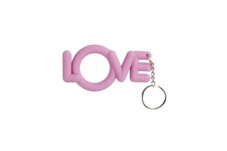 Эрекционное розовое кольцо-брелок Love
