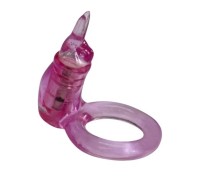 Виброкольцо розовое Cute Bunny Ring Vibe
