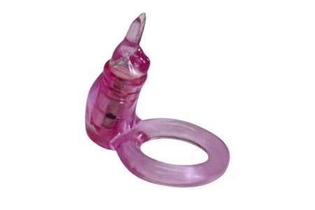 Виброкольцо розовое Cute Bunny Ring Vibe