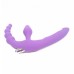 Безремневой страпон с анальным стимулятором фиолетовый - фото 1