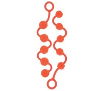 Анальные цепочки из силикона апельсиновые Posh