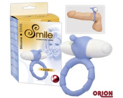 Smile Кольцо для пениса с вибрацией Loop голубое
