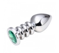 Анальная пробка Silver Relief Green L