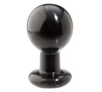 Круглая черная пробка для анальной стимуляции Round Large