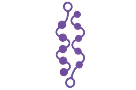 Анальные цепочки из силикона фиолетовые Posh