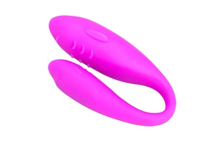 Вибратор для двоих Pleasure Double Dolphin перезаряжаемый (We-vibe 2)