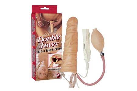Фаллоимитатор полый с вибрацией Double Lover