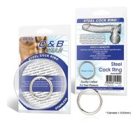 Стальное эрекционное кольцо 3,5 см Steel Cock Ring