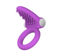 Виброкольцо X-Basic Tongue Silicone Cockring фиолетовое