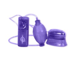 Помпа с вибрацией для клитора Pucker фиолетовая