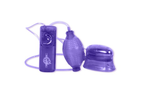 Помпа с вибрацией для клитора Pucker фиолетовая
