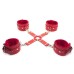 Бондажный красный набор для сковывания с плюшем - фото