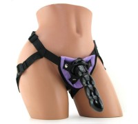 Страпон на ремне с вибрацией FF Vibrating Strap-On Set purple