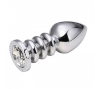 Анальная пробка Silver Relief Diamond L
