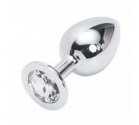 Стальная пробка Jewelry Plug Medium Silver кристалл