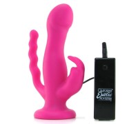Насадка к трусикам 10-Function Love Rider Triple Riders Pink