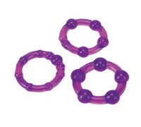 Набор фиолетовых колец Beaded Cockring Set