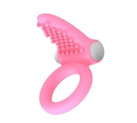 Виброкольцо X-Basic Tongue Silicone Cockring розовое