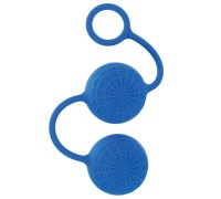 Яркие силиконовые вагинальные шарики с кружевным рисунком