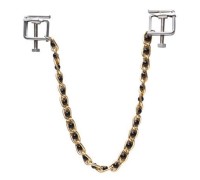 Квадратные зажимы с цепочкой Gold and Black