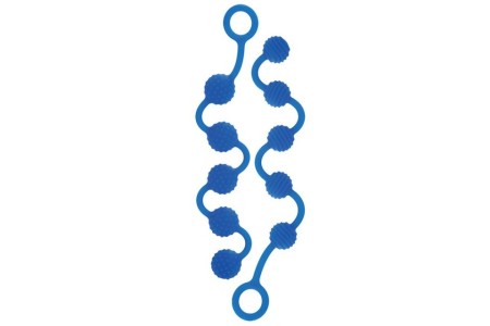 Анальные цепочки из силикона голубые Posh