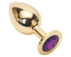 Анальное украшение Golden Plug Large фиолетовый