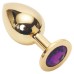 Анальное украшение Golden Plug Large фиолетовый - фото