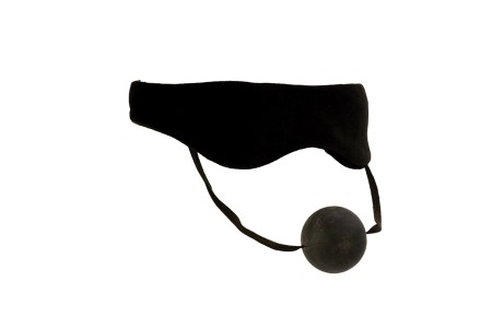 Маска с кляпом черная Plushy Gear