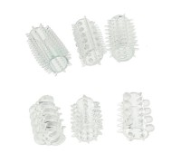 Набор из шести насадок Power Penis Sleeve Set Clear