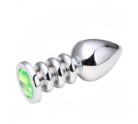 Анальная пробка Silver Relief Light Green L
