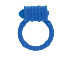 Стимулирующее кольцо с вибро-моторчиком синее Posh