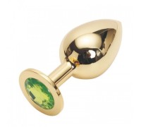 Стальная пробка Jewelry Plug Medium Gold лаймовая
