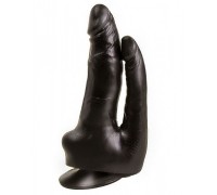 Фаллоимитатор на присоске двойной черный