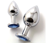 Анальное украшение Butt Plug Large голубой 
