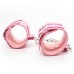 Широкие наручники с карабином - pink - фото 2