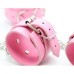 Бондажный набор наручники и поножи на цепях розовый - фото 3