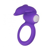 Виброкольцо X-Basic Dolphin Silicone Cockring фиолетовое