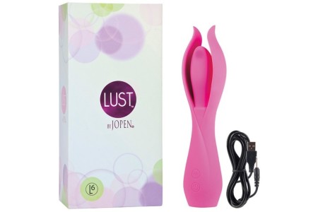 Розовый оригинальный вибромассажер из силикона Lust L6