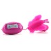 Силиконовый розовый вибратор бабочка с функцией стимуляции клитора Love Rider - фото 1