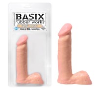 Телесный фаллос с мошонкой Basix 7 5in