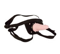 Вибро-страпон нежно-розового цвета Power Harness