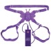 Силиконовая фиолетовая бабочка-стимулятор на ремешках с 10 функциями Butterfly Lover - фото